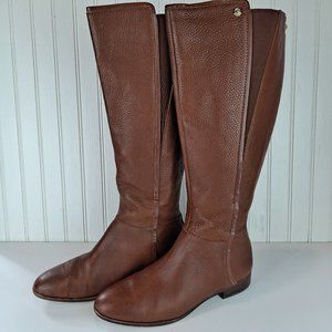 Louise et Cie Brown Pebbled Leather Riding / Tall Boot Sz 7.5M